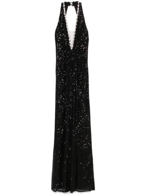 sequinned halterneck maxi dress by NISSA