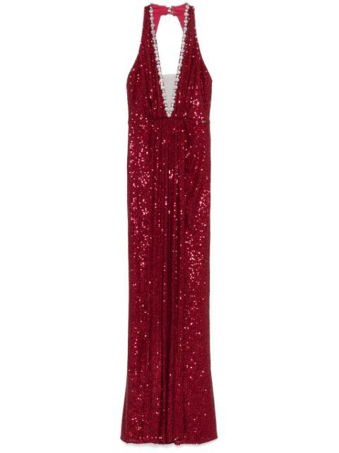 sequinned halterneck maxi dress by NISSA