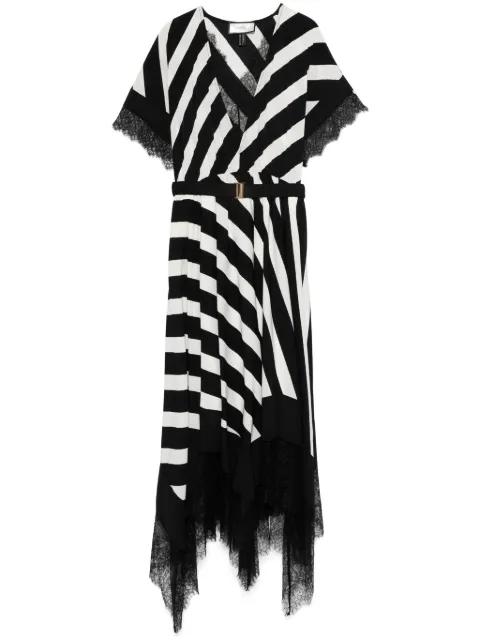 striped midi dress by NISSA