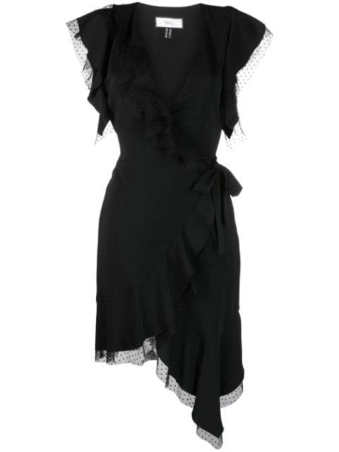 tulle-detailing draped mini dress by NISSA