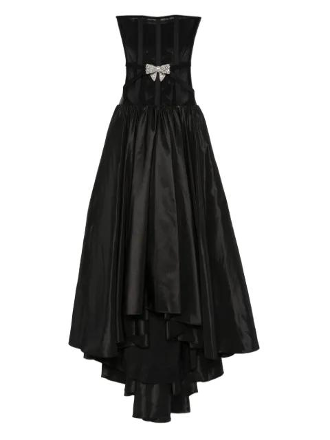 waist-corset taffeta gown by NISSA