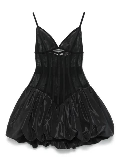 waist-corset taffeta mini dress by NISSA