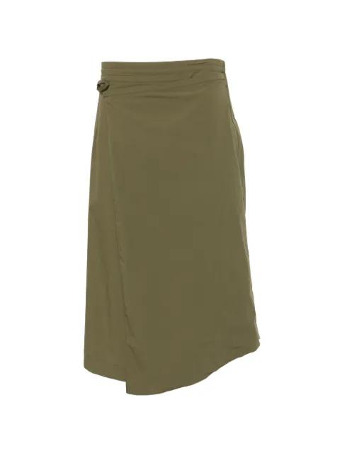 buckle-detail wrap midi skirt by NIU