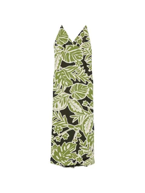 floral-print maxi dress by NIU