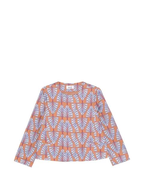 leaf-print jacket by NIU