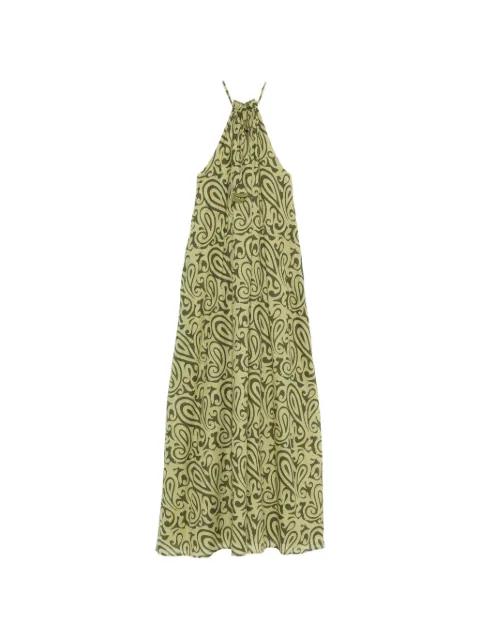 paisley-print halterneck maxi dress by NIU