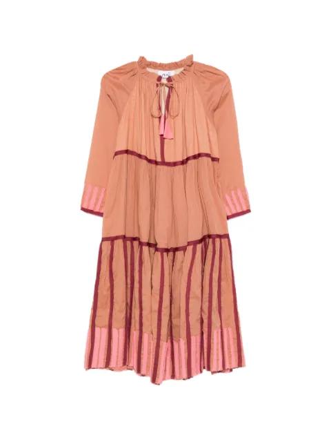 tiered-hem midi dress by NIU