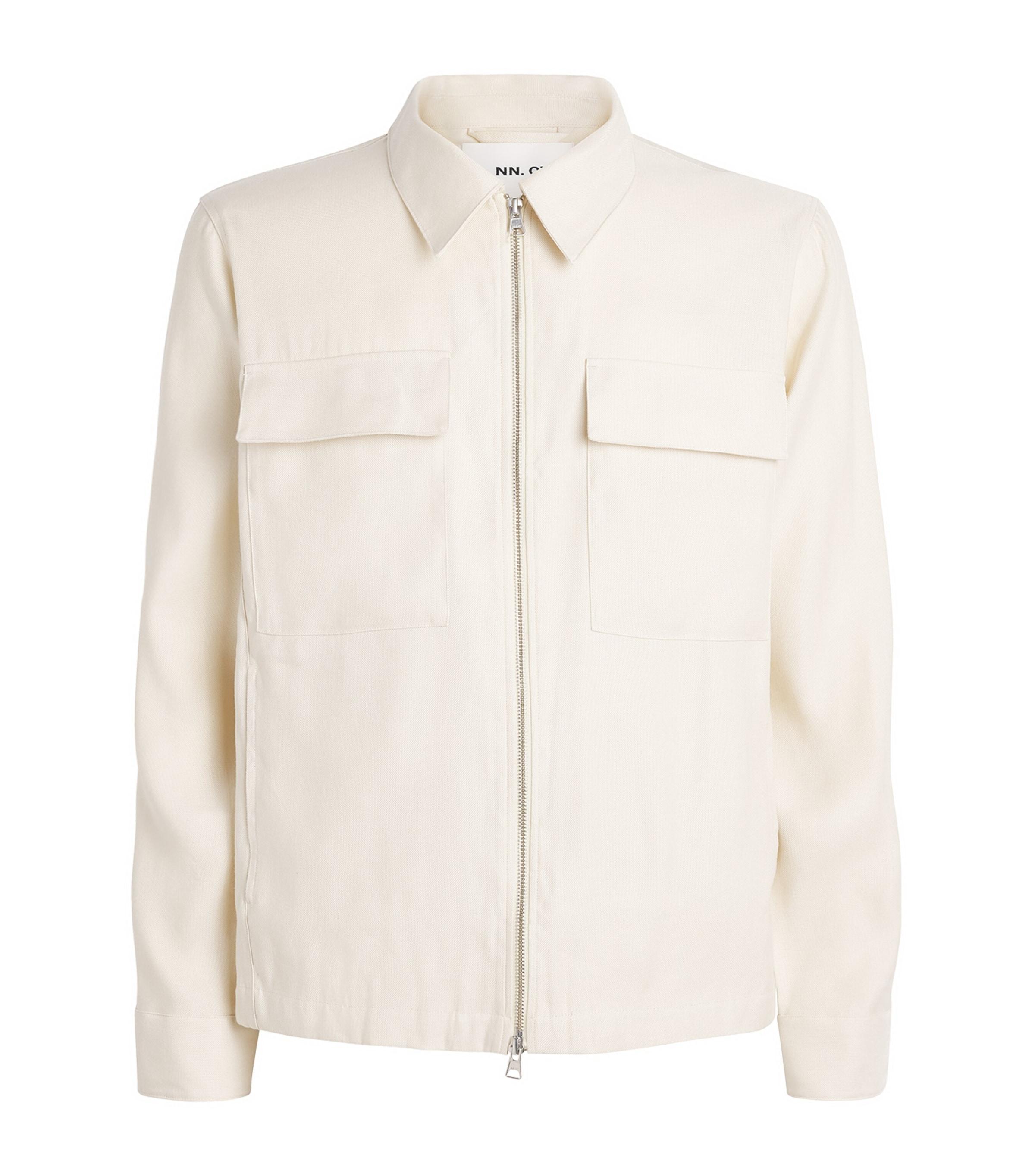 NN07 Viscose-Linen Zip-Up Overshirt by NN.07