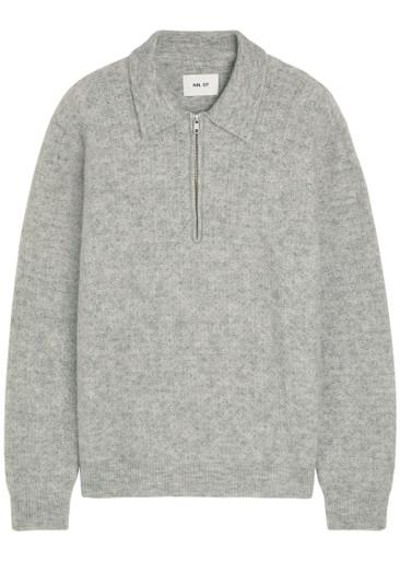 Alfie alpaca-blend polo jumper by NN07