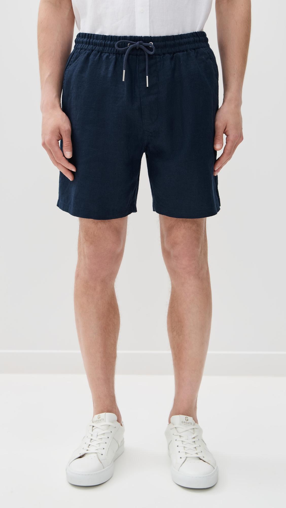 Gregor Drawstring Linen Shorts 6" by NN07