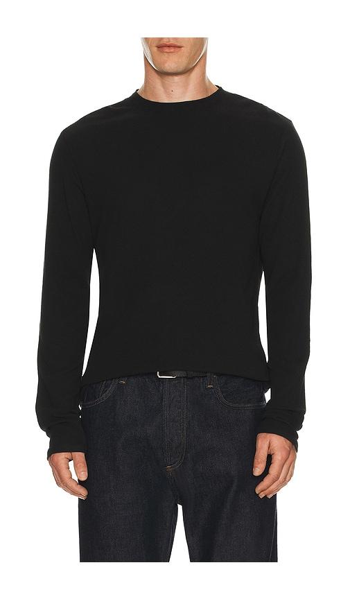 NN07 Clive Waffle Knit Tee in Black by NN07