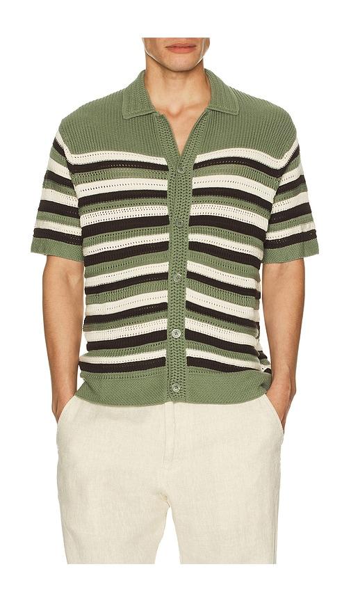 NN07 Lars Polo Cardigan in Green by NN07