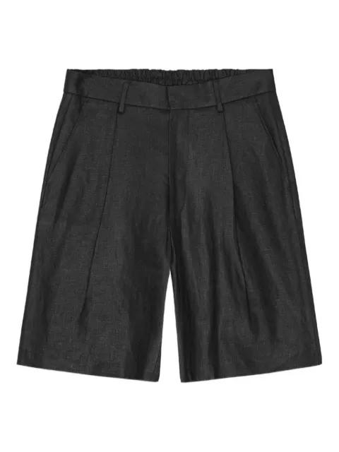 darted linen shorts by NN07