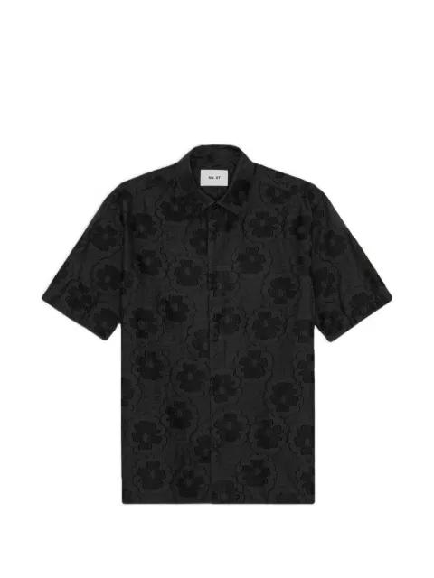 striped floral short sleeve shirt by NN07