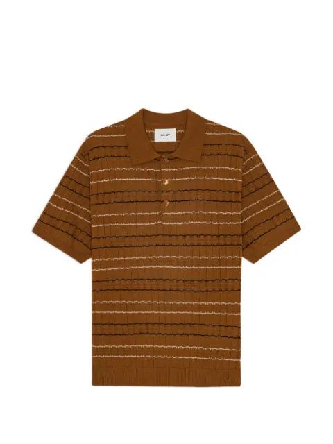 striped short-sleeve polo shirt by NN07