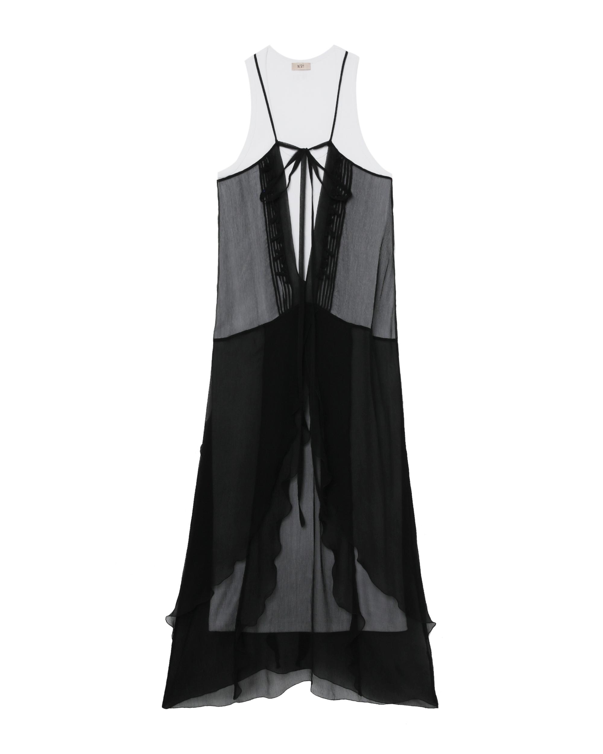 Layered silk midi dress by NO.21
