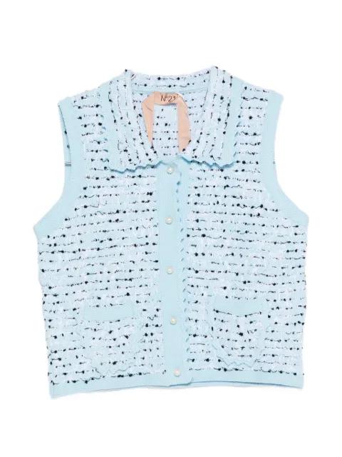 button-fastening gilet by NO.21
