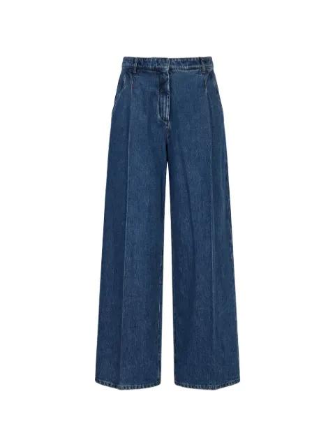 button-fastening wide leg jeans by NO.21