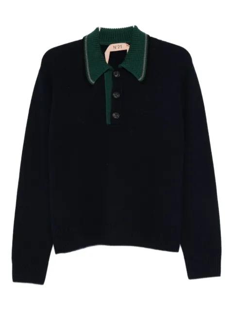 buttoned polo top by NO.21