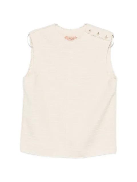 buttoned sleeveless blouse by NO.21