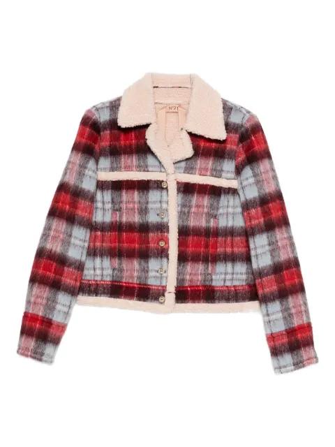 checked button jacket by NO.21