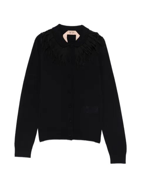 collar knitted cardigan by NO.21