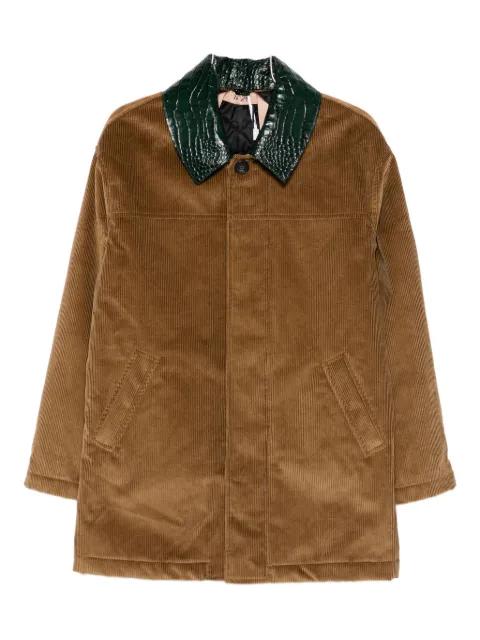 crocodile-collar corduroy jacket by NO.21