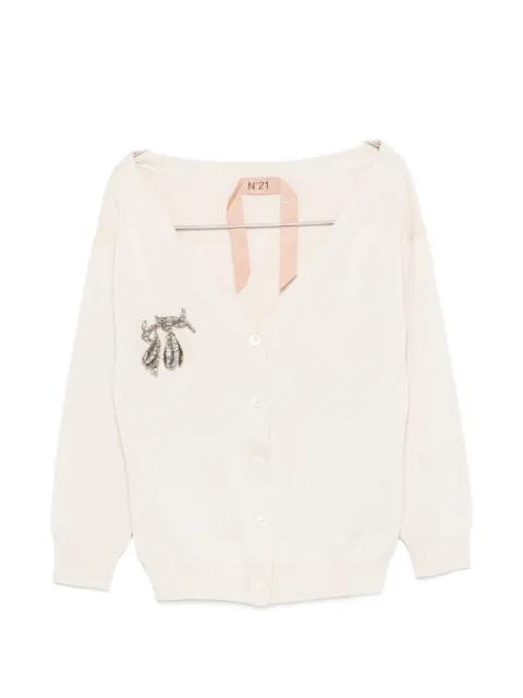 embellished knitted cardigan by NO.21