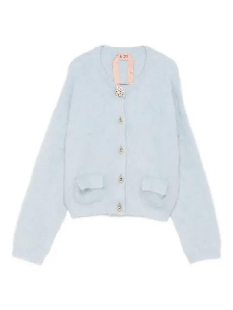 embellished pocket cardigan by NO.21