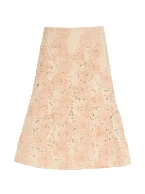 floral lace midi skirt by NO.21