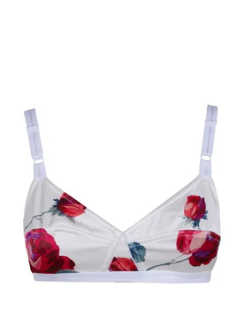 floral-print satin bra by NO.21