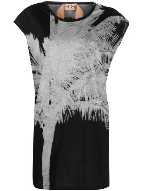 graphic-print top by NO.21