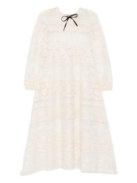 lace-bow maxi dress by NO.21