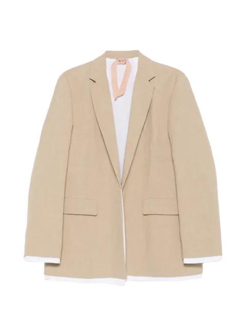 layered-effect blazer by NO.21