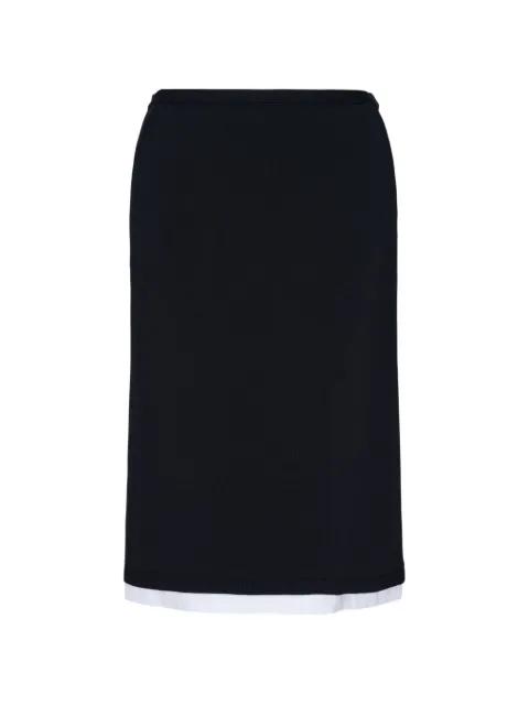 layered-trim knitted skirt by NO.21