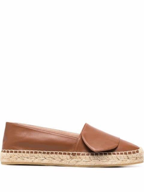 leather flat espadrilles by NO.21