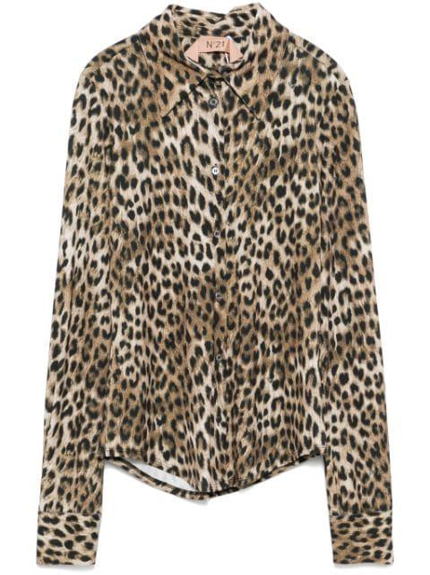 leopard-print blouse by NO.21