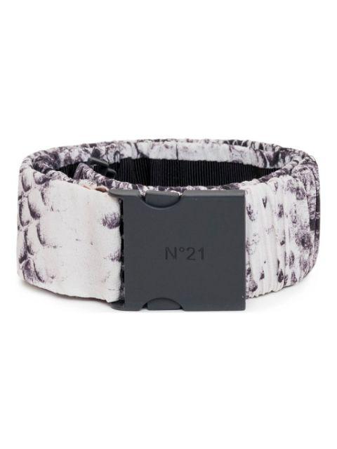 logo-buckle belt by NO.21