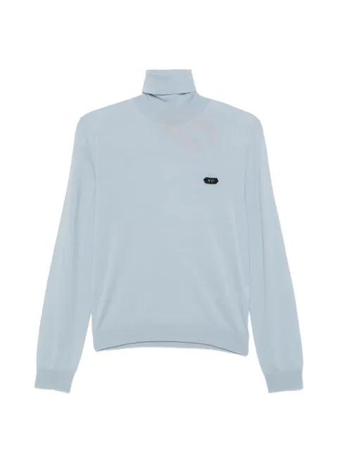 logo-patch turtleneck sweater by NO.21