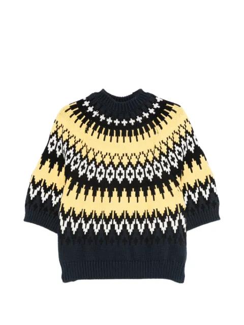 patterned round-neck sweater by NO.21