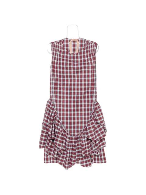 plaid-pattern midi dress by NO.21