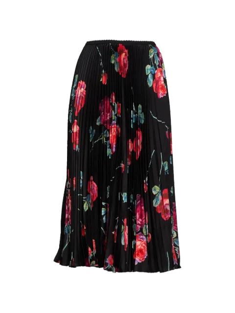 pleated floral print skirt by NO.21