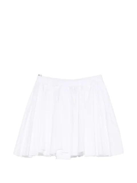 pleated raw-edge mini skirt by NO.21