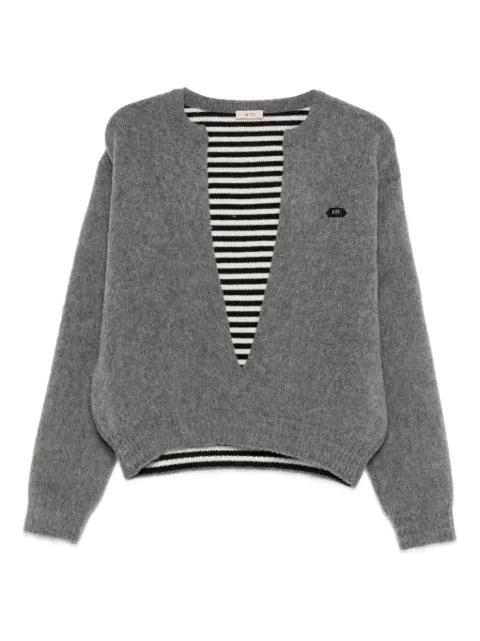 plunging V-neck sweater by NO.21