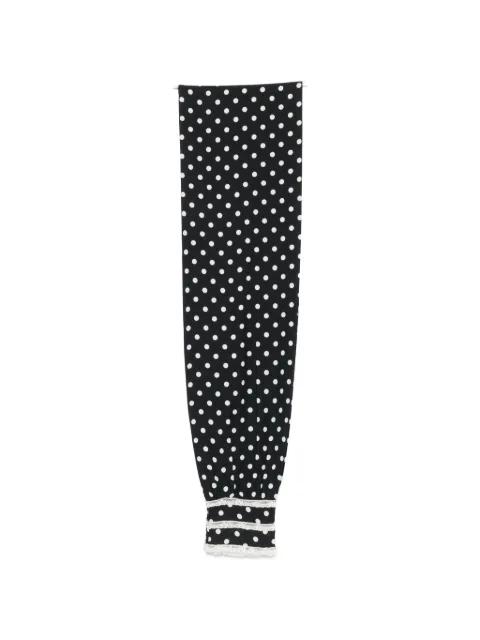 polka-dot lace-trimmed scarf by NO.21