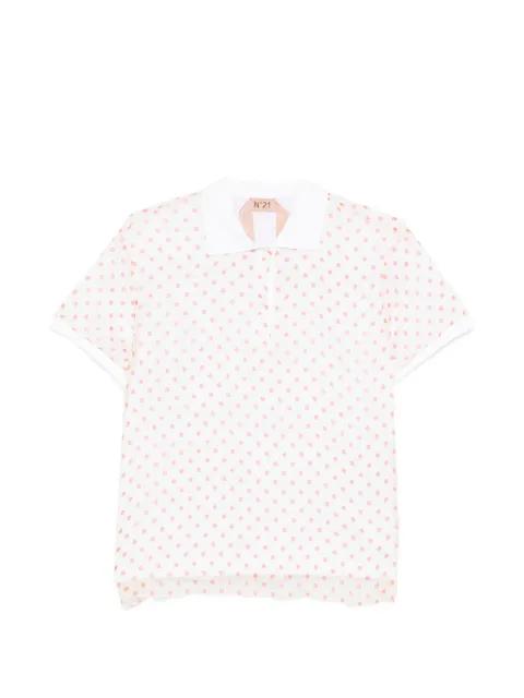 polka dot polo shirt by NO.21