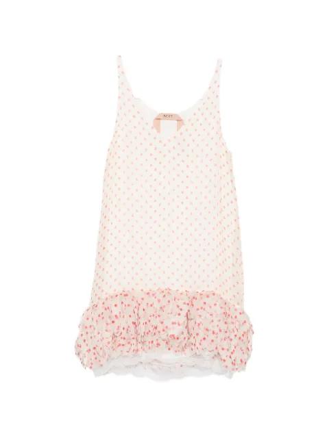 polka-dot ruffled dress by NO.21