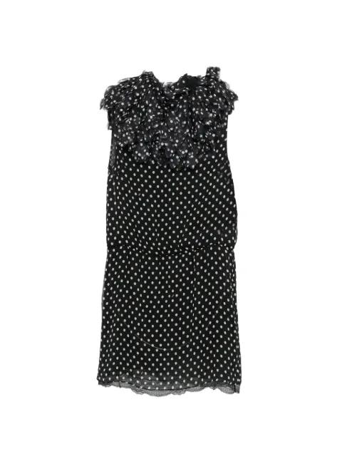 polka dot ruffled midi dress by NO.21