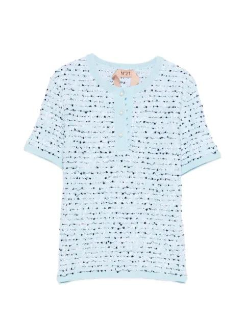 round-neck knitted top by NO.21