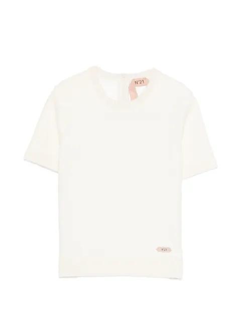 round-neck short-sleeve sweater by NO.21